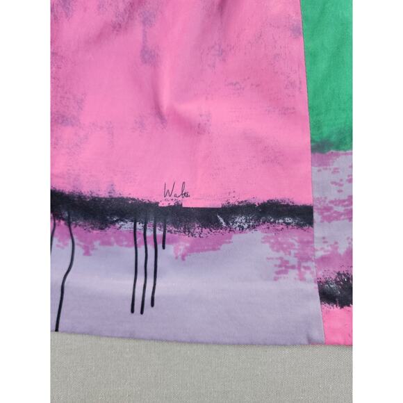 Walter Womens Faux Wrap Skirt Size 10 Watercolor Short Office 80s Y2K - Picture 3 of 7